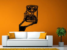 Load image into Gallery viewer, Hourglass Sand Timer Watch Clock Death Grim Reaper Hands Wall or Window Sticker Decal Vinyl Fathead Mural Decor L1945