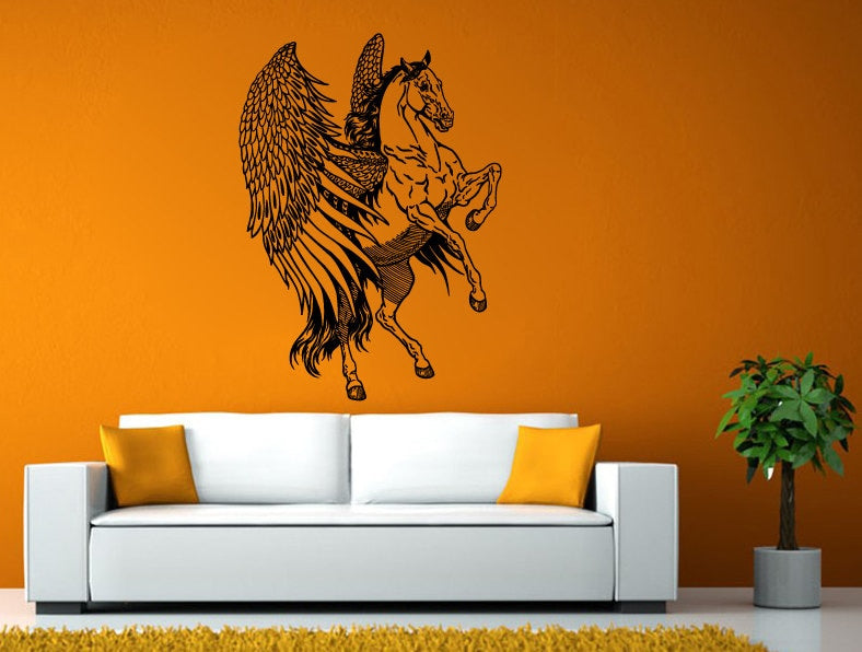 Pegasus Flying Horse Ancient God Mythology Wall or Window Sticker Decal Vinyl Fathead Mural Decor L1947