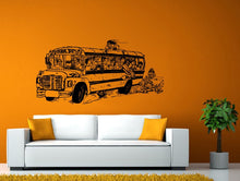 Load image into Gallery viewer, School Bus Loaded With Crazy Kids Wall or Window Sticker Decal Vinyl Fathead Mural Decor L1965