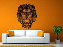 Load image into Gallery viewer, Tribal Lion Head Predator Jungle Cat Animal Wall or Window Sticker Decal Vinyl Fathead Mural Decor L1984