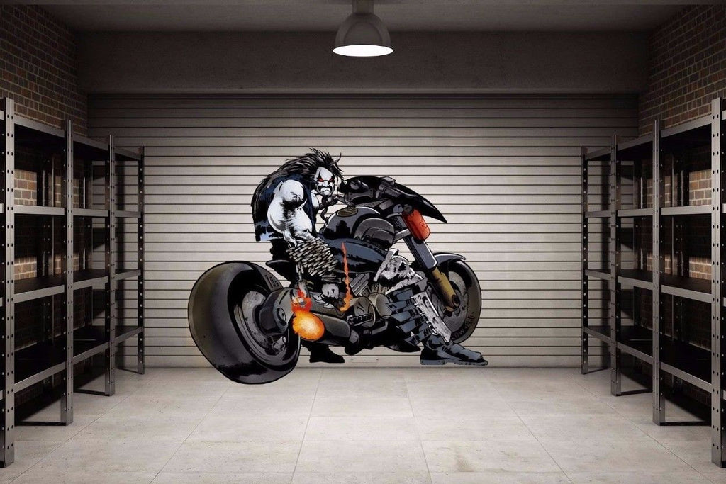 Evil Biker Full Color Decal, Chopper Full color sticker, Bike wall art cn 007