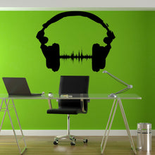Load image into Gallery viewer, Headphones DJ Full Color Decal, Headphones Full color sticker, wall art cn 025