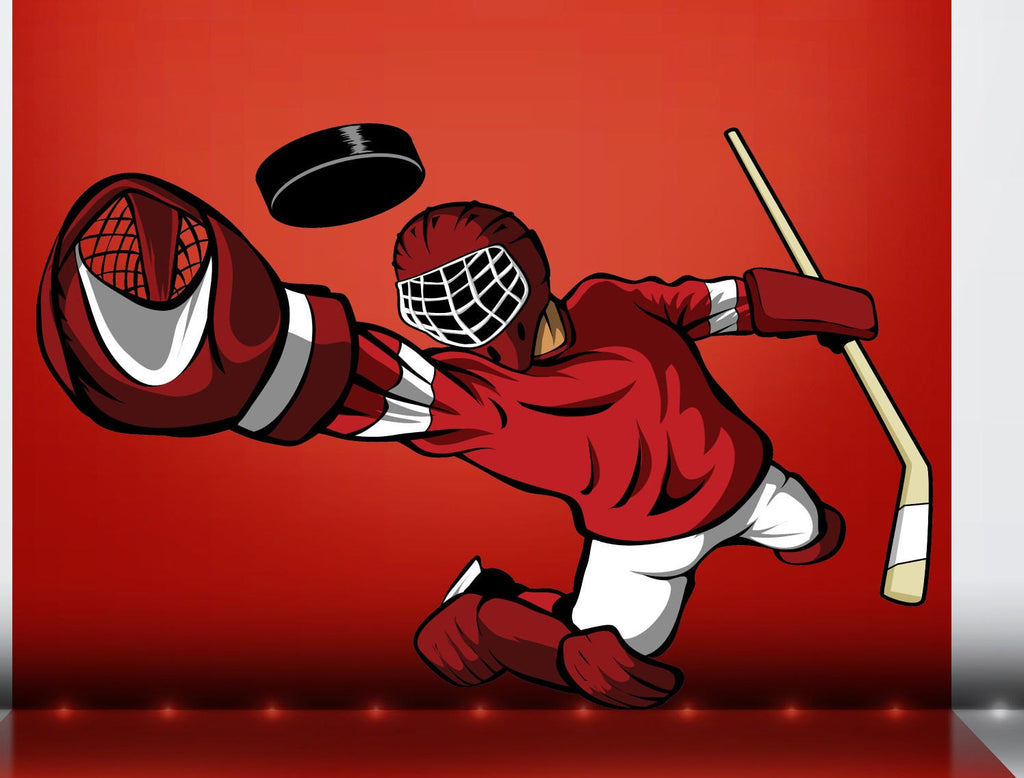 Hockey Goalie Full Color Decal, Hockey Full color sticker, wall art cn 37