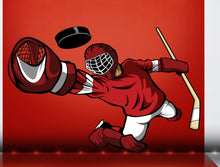 Load image into Gallery viewer, Hockey Goalie Full Color Decal, Hockey Full color sticker, wall art cn 37