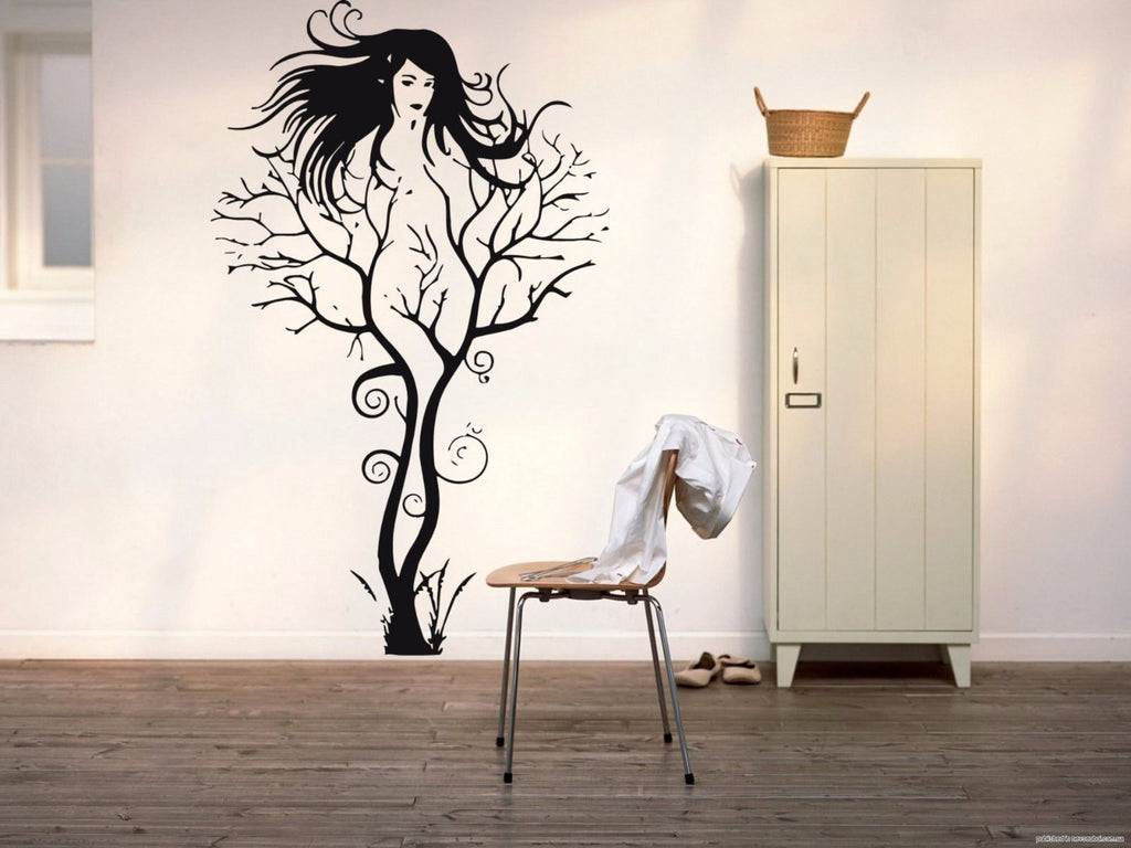 Tree Girl Sexy Wall Art Vinyl Decal Sticker no 014