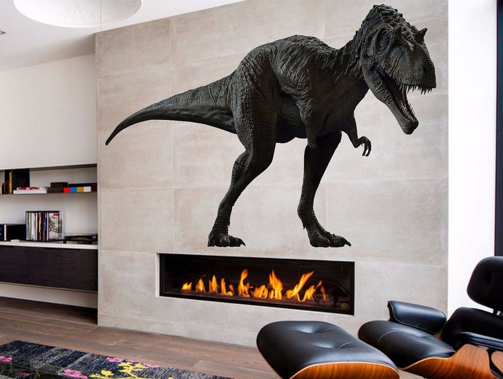Black T-Rex Full Color Decal, Dinosaur Full color sticker, wall art cn 084