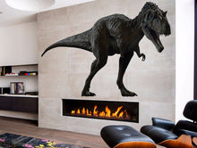 Load image into Gallery viewer, Black T-Rex Full Color Decal, Dinosaur Full color sticker, wall art cn 084