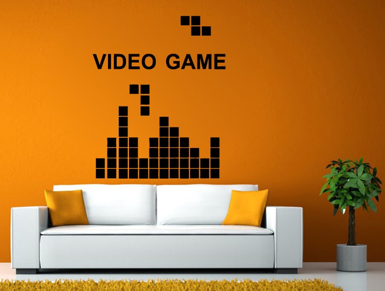 Video Game Controller Joystick Gamer Gaming We Love Gaming Let's Play Tv Wall or Window Sticker Decal Vinyl Fathead Mural Decor L2035