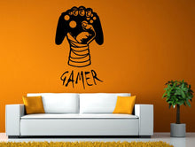 Load image into Gallery viewer, Video Game Controller Joystick Gamer Gaming We Love Gaming Let's Play Tv Wall or Window Sticker Decal Vinyl Fathead Mural Decor L2038