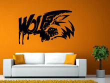 Load image into Gallery viewer, Wolf Coyote Dog Howling At The Moon Graphic Wall Window Vehicle Sticker Decal Vinyl Fathead Mural Decor L2076