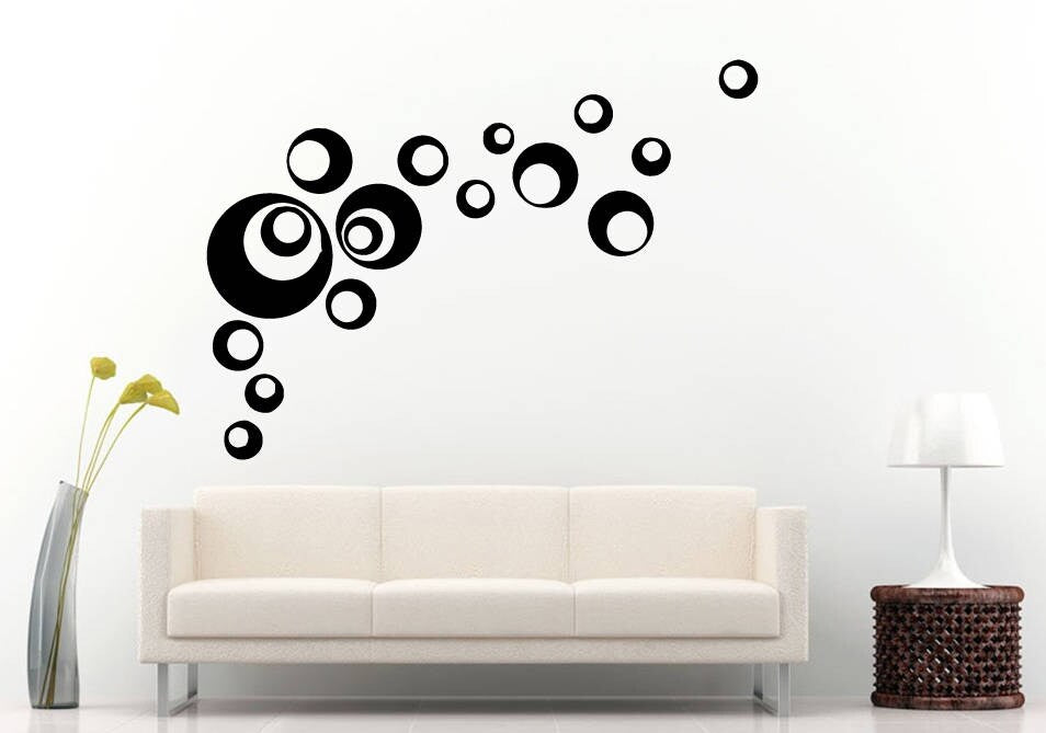 Circles Bubbles Balls Rings Pattern Wall Window Vehicle Sticker Decal Vinyl Fathead Mural Decor Art L2078