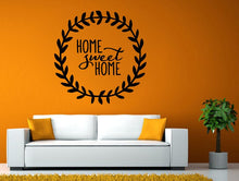 Load image into Gallery viewer, Home Sweet Home Welcome Our Home Ornament Circle Quote Wall Stickers Decals Vinyl Mural Decor Art L2091