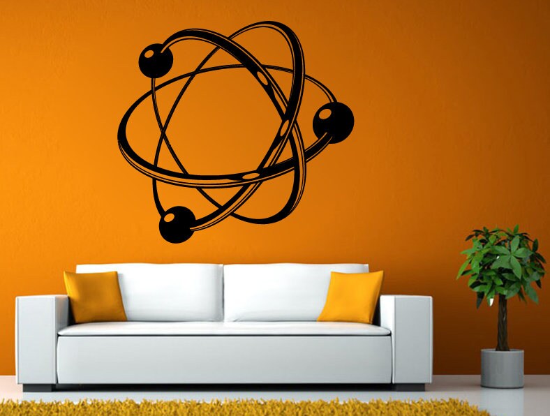 Atom Big Bang Chemistry Physics College Study School University Student Education Wall Stickers Decals Vinyl Mural Decor Art L2093