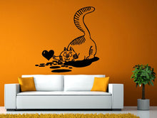 Load image into Gallery viewer, Cute Kitty Cat Animal Pet Playing Love Heart Wall Stickers Decals Vinyl Mural Decor Art L2104