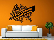 Load image into Gallery viewer, Leadership Skill Training Respect Vision Success Collaboration Solution Words Cloud Wall Stickers Decals Vinyl Mural Decor Art L2108