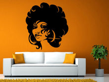 Load image into Gallery viewer, African Girl Woman Afro Hair Cut Style Salon Wall Stickers Decals Vinyl Mural Decor Art L2126