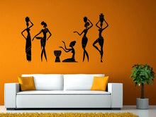 Load image into Gallery viewer, Woman African Tribe Group Afro Girls Wall Stickers Decals Vinyl Mural Decor Art L2137