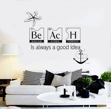 Load image into Gallery viewer, Beach Starfish Anchor Ocean Sea Marine Style Vacation Summer Sun DIY Wall Stickers Decals Vinyl Mural Decor Art L2169