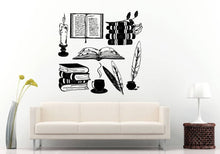 Load image into Gallery viewer, Learning Books Library Knowledge School College Candle DIY Wall Stickers Decals Vinyl Mural Decor Art L2178