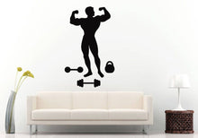 Load image into Gallery viewer, Weight Training Gym Bodybuilding Cross Fit Sport DIY Wall Sticker Decal Vinyl Mural Decor Art L2183