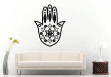 Load image into Gallery viewer, Hamsa Hand Amulet Jewish Religion Arabic Mandala Henna Mehndi Namaste Om Meditation Wall Sticker Decal Vinyl Mural Decor Art L2219