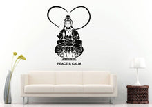 Load image into Gallery viewer, Peace Calm Buddha Love Heart God Religion Arabic Mandala Henna Mehndi Namaste Om Meditation Wall Sticker Decal Vinyl Mural Decor Art L2220