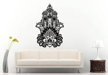 Load image into Gallery viewer, Hamsa Hand Talisman Jewish Amulet Religion Arabic Mandala Henna Mehndi Namaste Om Meditation Wall Sticker Decal Vinyl Mural Decor Art L2222