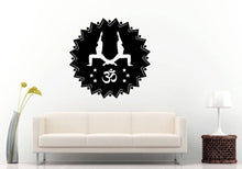 Load image into Gallery viewer, Yoga Two People Pose Mandala Henna Mehndi Namaste Om Meditation Wall Sticker Decal Vinyl Mural Decor Art L2225