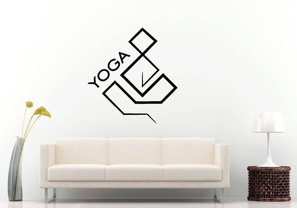 Yoga Studio Logo Namaste Om Peace Serenity Zen Wall Sticker Decal Vinyl Mural Decor Art L2247