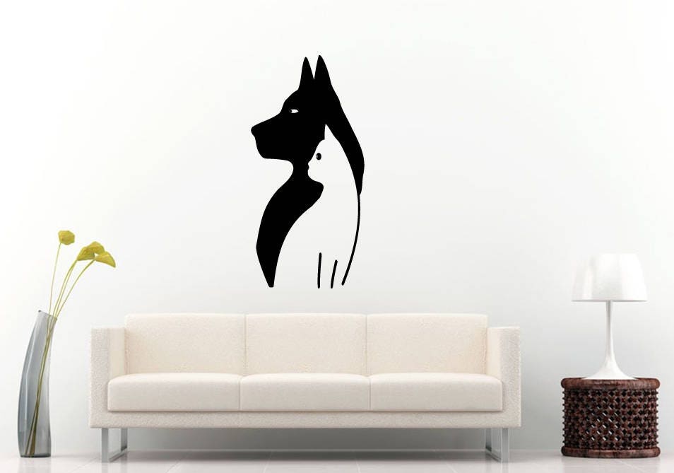 Cat Dog Pets Pet Grooming Pet Shop Salon Spa Wall Sticker Decal Vinyl Mural Decor Art L2251