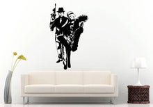 Load image into Gallery viewer, Mafia Couple Gangster Chicago Machine Gun Wall Sticker Decal Vinyl Mural Decor Art L2290