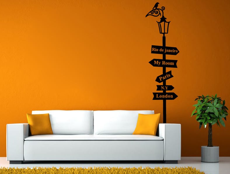 Rio de janeiro My Room Paris New York City NY London Road Street Sign Wall Window Vehicle Sticker Decal Vinyl Fathead Mural Decor L2065