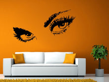 Load image into Gallery viewer, Sexy Beautiful Eyes Lashes Brows Makeup Hair Salon Shop Wall Window Vehicle Sticker Decal Vinyl Fathead Mural Decor L2067