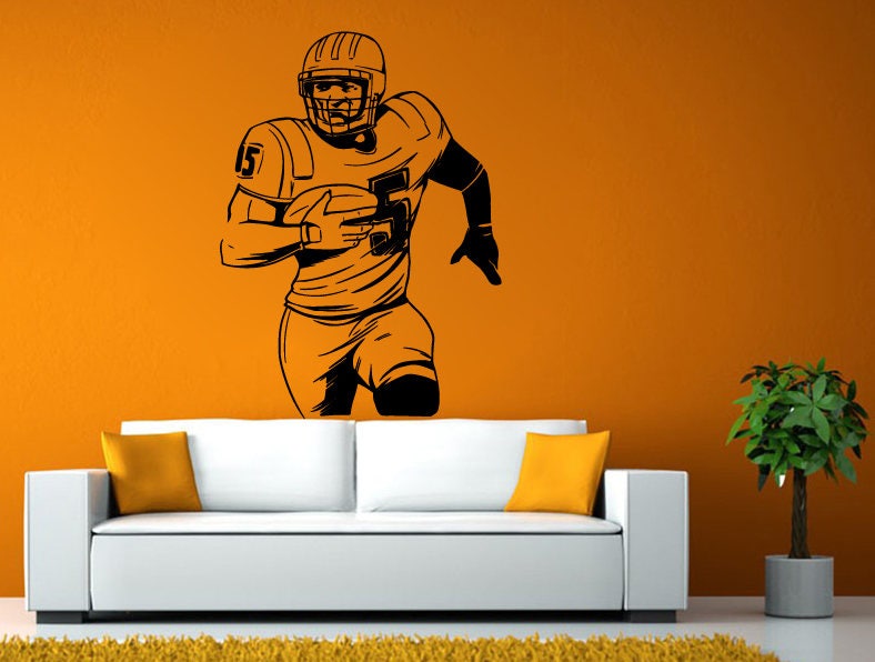 American Football Hero Player Athlete Games Sports Wall Stickers Decals Vinyl Mural Decor Art L2099