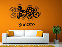 Load image into Gallery viewer, Success Team Work Spirit Support Motivation Strategy Goal Ideas Mission Turning Gears Wall Stickers Decals Vinyl Mural Decor Art L2120