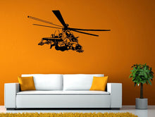 Load image into Gallery viewer, Helicopter Flying Chopper Air Force Military Flight Wall Stickers Decals Vinyl Mural Decor Art L2122