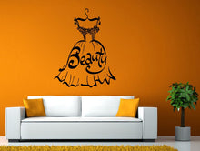 Load image into Gallery viewer, Beauty Dress Clothes Hanger Woman's Girls Fashion Wall Stickers Decals Vinyl Mural Decor Art L2131