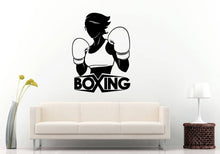Load image into Gallery viewer, Woman Female Boxing Martial Arts Fighting Sport Wall Sticker Decal Vinyl Mural Decor Art L2303