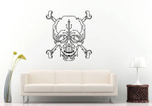 Load image into Gallery viewer, Skull Motherboard Electric Power Lines Computer PC Geek Cyber Wall Sticker Decal Vinyl Mural Decor Art L2306