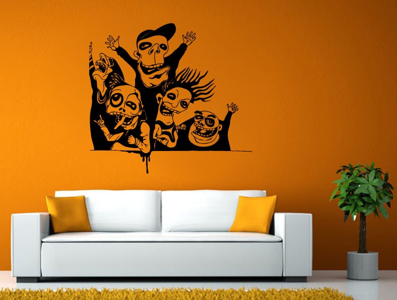 Funny Gang Monsters Teenagers Kids Squad Party Band DIY Wall Stickers Decals Vinyl Mural Decor Art L2146