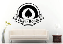 Load image into Gallery viewer, Poker Room Spade Cards Casino Chips Gamble Money Man Cave DIY Wall Stickers Decals Vinyl Mural Decor Art L2166