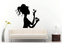 Load image into Gallery viewer, Girl Makeup Face Spa Salon Hairstyle Beauty Shop Fashion DIY Wall Stickers Decals Vinyl Mural Decor Art L2167