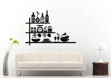 Load image into Gallery viewer, Kitchen Pantry Dishes Bar Silverware Glasses Plates Cooking DIY Wall Stickers Decals Vinyl Mural Decor Art L2182
