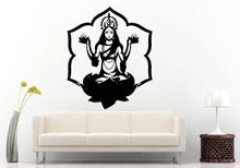 Load image into Gallery viewer, Girl Woman Lotus Flower Meditation Buddha Pose Namaste Yoga Zen Mandala Om Symbol DIY Wall Sticker Decal Vinyl Mural Decor Art L2207