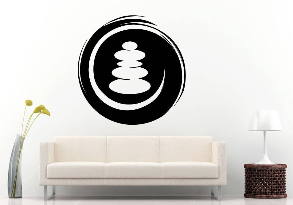 Zen Circle Lotus Meditation Buddha Pose Namaste Yoga Mandala Om DIY Wall Sticker Decal Vinyl Mural Decor Art L2209