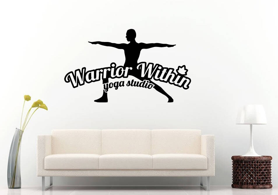 Yoga Pose Studio Mandala Henna Mehndi Namaste Om Meditation Wall Sticker Decal Vinyl Mural Decor Art L2226