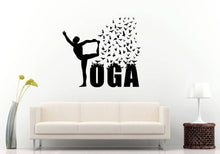 Load image into Gallery viewer, Yoga Pose Birds Flying Studio Mandala Henna Mehndi Namaste Om Meditation Wall Sticker Decal Vinyl Mural Decor Art L2234