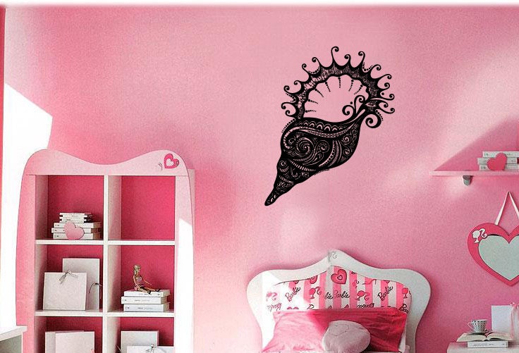 Seashell Water Ocean Marine Mollusk Clam Scallop Animal Shell DIY Wall Stickers Decals Vinyl Mural Decor Art VG078