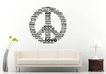 Load image into Gallery viewer, Peace Love Unity Faith Friendship Trust Symbol Logo Sign Wall Sticker Decal Vinyl Mural Decor Art L2239
