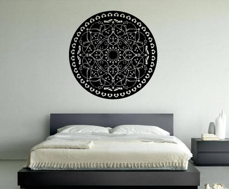 Mandala Spiritual Ritual Hinduism Buddhism Universe Cosmos Balance Energy Hippie Life DIY Wall Stickers Decals Vinyl Mural Decor Art VG146